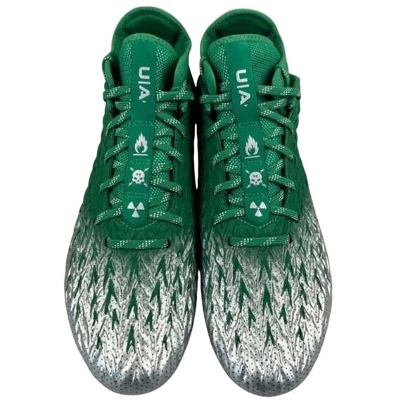 Under Armour UA Spotlight 4 MC Football Cleats Green Silver 3027977-300 Men 8.5 main image 5